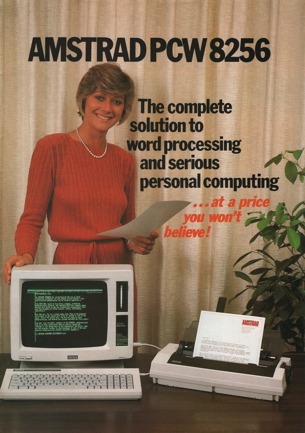 Amstrad PCW8256 - Advert